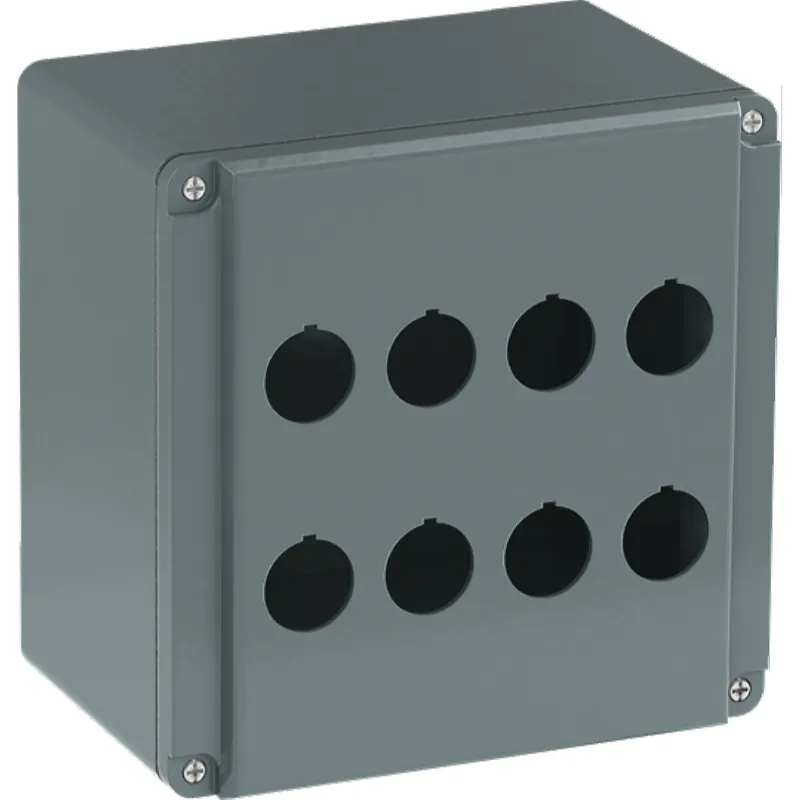 ABB Stotz-Kontakt Metallgehäuse 080SP8SFE 8 Befehlsstellen grau Alu IP66