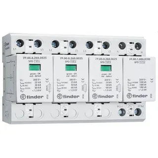 Finder SPD Überspannungsableiter 7P.04.8.260.1025 Typ 1+2 3phasig