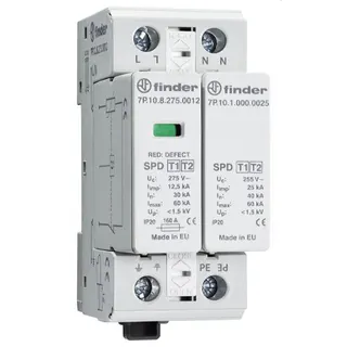 Finder SPD Überspannungsableiter 7P.12.8.275.1012 Typ 1 1phasig