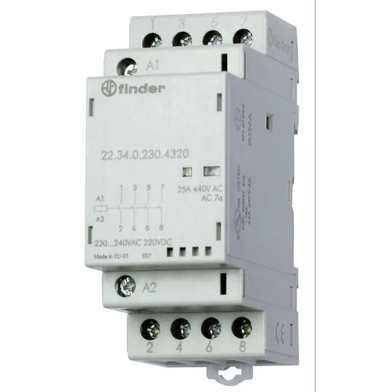 Finder Installationsschütz 2 Öffner 2 Schließer 25A Spule 24V
