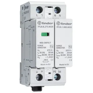 Finder SPD Überspannungsableiter 7P.22.8.275.1020 Varistor+Funkenst.1-ph.
