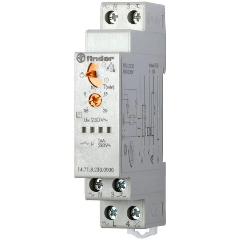 Finder Treppenhaus-Lichtautomat 1S 16A 230VAC Service-Funktion