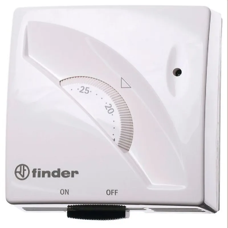 Finder Raumthermostat mechanisch weiß mit Ein/Aus Schalter