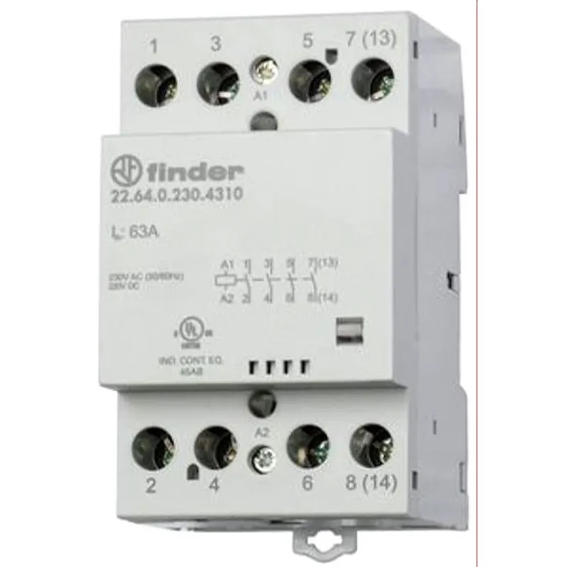Finder Installationsschütz 3 Schließer 1 Öffner 63A Spule 24V