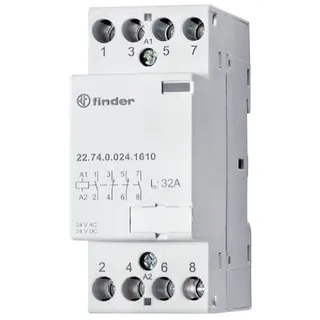 Finder Installationsschütz 4 Schließer 32A Spule 24V