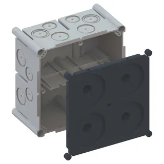 Kaiser Betonbau-Einlasskasten Varifix 2x2 mit Schutzdeckel