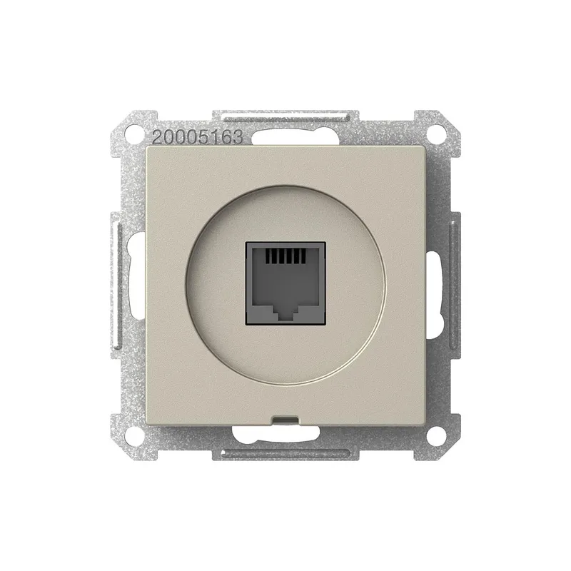 ELSO Telefonanschlussdose WDE004442 RJ45 1x8p. Exxact metalleffekt