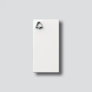 Siedle Klingeltaste mit Glockensymbol zu TM 612-1/-2 BTM 650-01/02 WH
