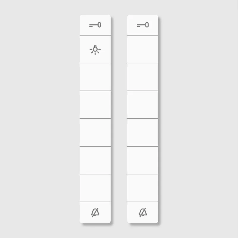 Siedle Schrifteinlage für Tastenfunktione zu HTC 811/HT 840/HTV 840 weiss