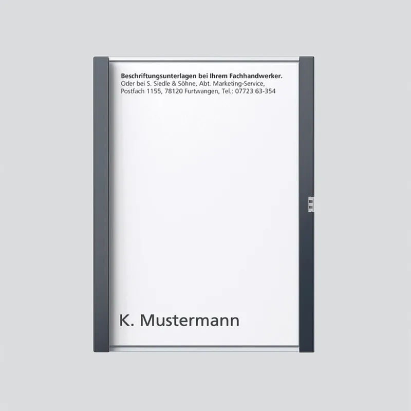 Siedle Namensschild für TM612-1/BTM 650-01 AG anthrazitgrau