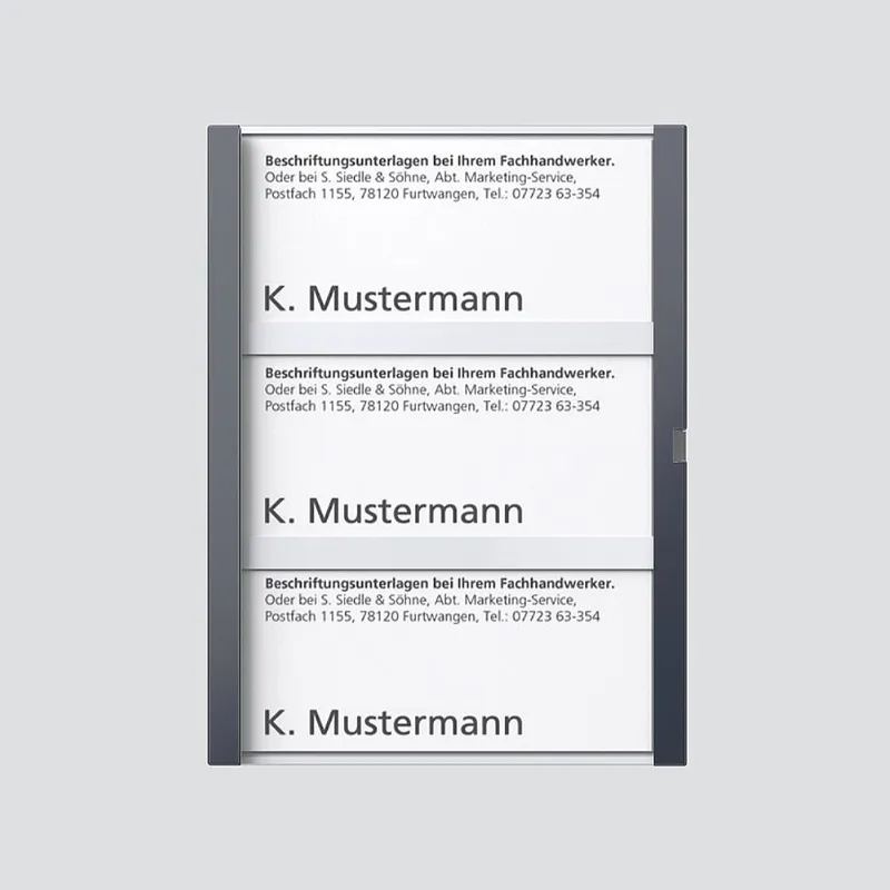 Siedle Namensschild für TM612-3/BTM 650-03 AG anthrazitgrau