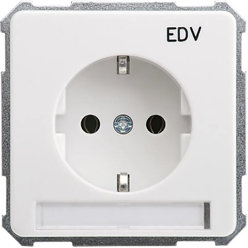 ELSO UP-Steckdoseneinsatz 205114 bedruckt EDV Schriftfeld 16A rw