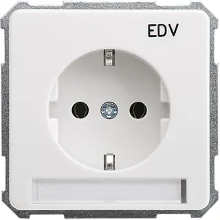 ELSO UP-Steckdoseneinsatz 205114 bedruckt EDV Schriftfeld 16A rw