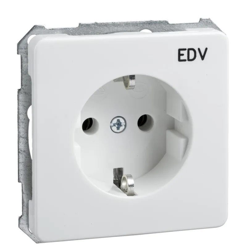 ELSO UP-Steckdoseneinsatz 205104 bedruckt EDV 16A reinweiß