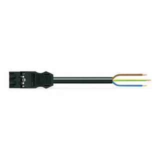WAGO konfektionierte Anschlussleitung Eca Stecker/offenes Ende schwarz 771-9993/206-301