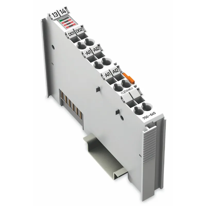 WAGO 2-Kanal-Schwingstärke-/Wälzlagerüberwachung VIB I/O lichtgrau 750-645