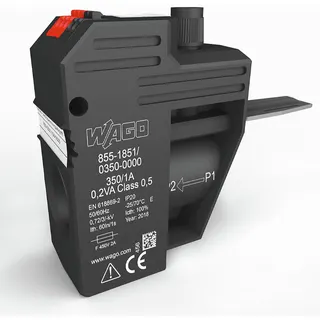 WAGO Strom- und Spannungsabgriff bis 185 mm? Primärer Bemessungsstrom 350 A Sekundärer Bemessungsstrom 1 A 855-1851/350-000