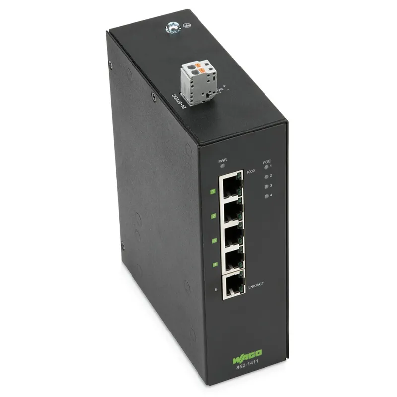 WAGO Industrial-ECO-Switch 5 Ports 1000Base-T Erweiterter Temperaturbereich 852-1411
