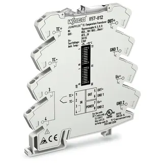 WAGO Temperaturmessumformer für Thermoelemente Strom- und Spannungsausgangssignal 857-812