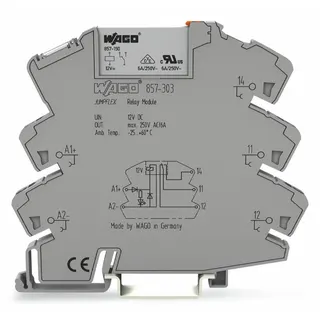 WAGO Relaismodul Eingangsnennspannung DC 12 V 1 Wechsler grau 857-303