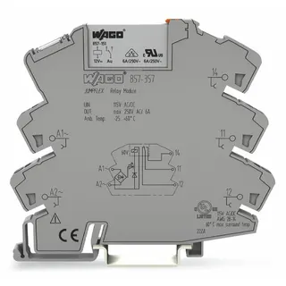 WAGO Relaismodul Eingangsnennspannung AC/DC 115 V 1 Wechsler grau 857-357