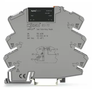 WAGO Solid-State-Relaismodul Eingangsnennspannung AC/DC 115 V Ausgangsspannungsbereich AC 24 ? 240 V grau 857-717