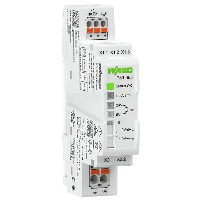 WAGO Erdwiderstand-Signalisierungsmodul Erdschlussalarm über Digitalausgang Versorgungsspannung DC 24 V 789-665