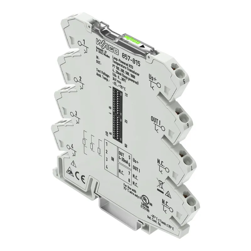 WAGO Temperaturmessumformer für RTD-Sensoren Stromausgangssignal Power über Ausgang 857-815