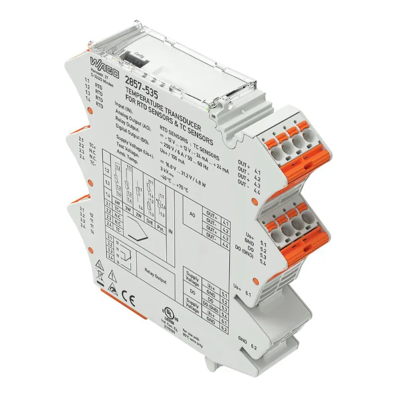 WAGO Temperaturmessumformer Strom- und Spannungsausgangssignal Konfiguration per Software 2857-535