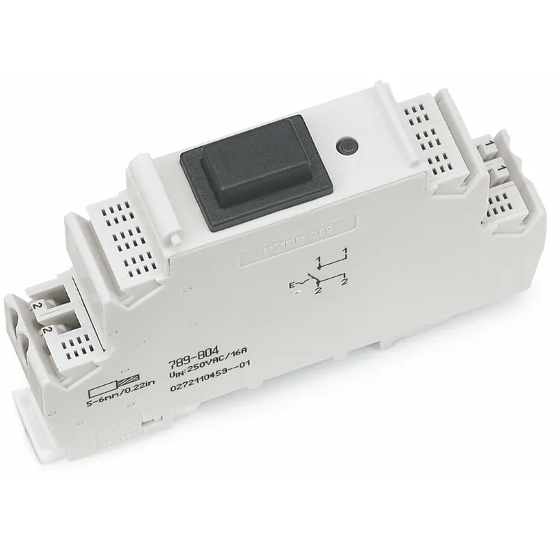 WAGO Schaltermodul mit Taster rastend Schaltspannung AC 250 V 789-804