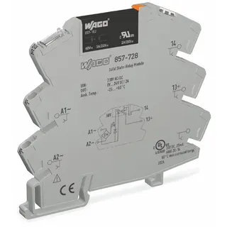 WAGO Solid-State-Relaismodul Eingangsnennspannung AC/DC 230 V Ausgangsspannungsbereich DC 0 ? 30 V grau 857-728