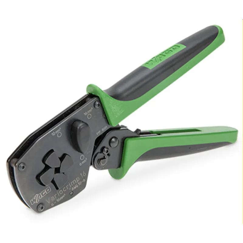 WAGO Crimp-Zange Variocrimp 16 für Aderendhülsen mit und ohne Kunststoffkragen Crimp-Bereich 6 mm?, 10 mm?, 16 mm? 206-1216