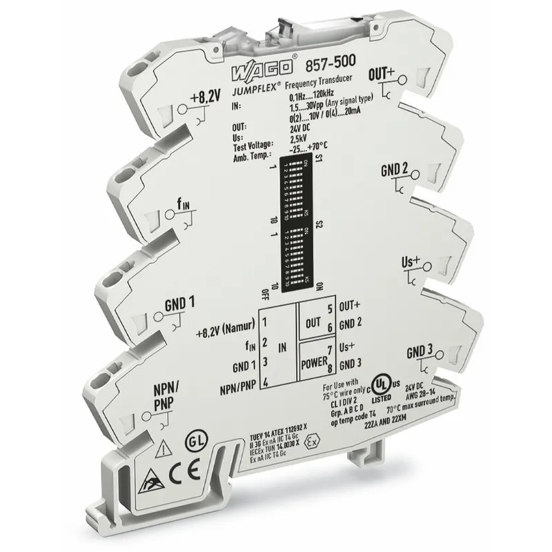 WAGO Frequenzmessumformer Strom- und Spannungsausgangssignal Konfiguration per Software 857-500