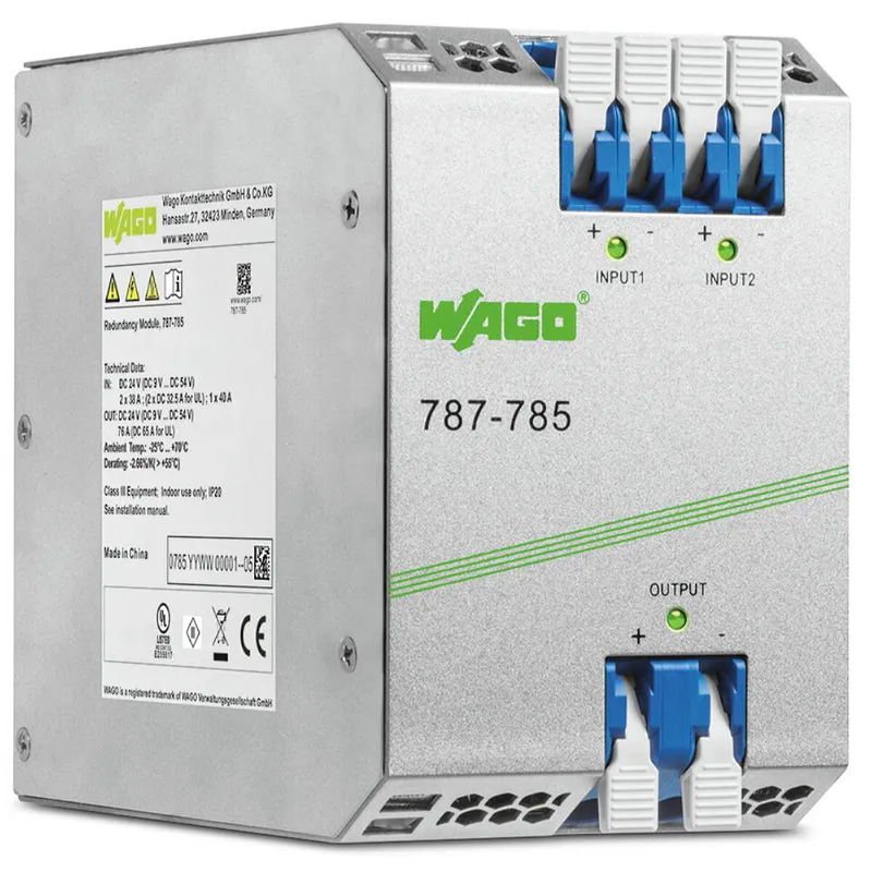 WAGO Redundanzmodul Eingangsspannung 2 x DC 9 ? 54 V Eingangsstrom 2 x 40 A 787-785