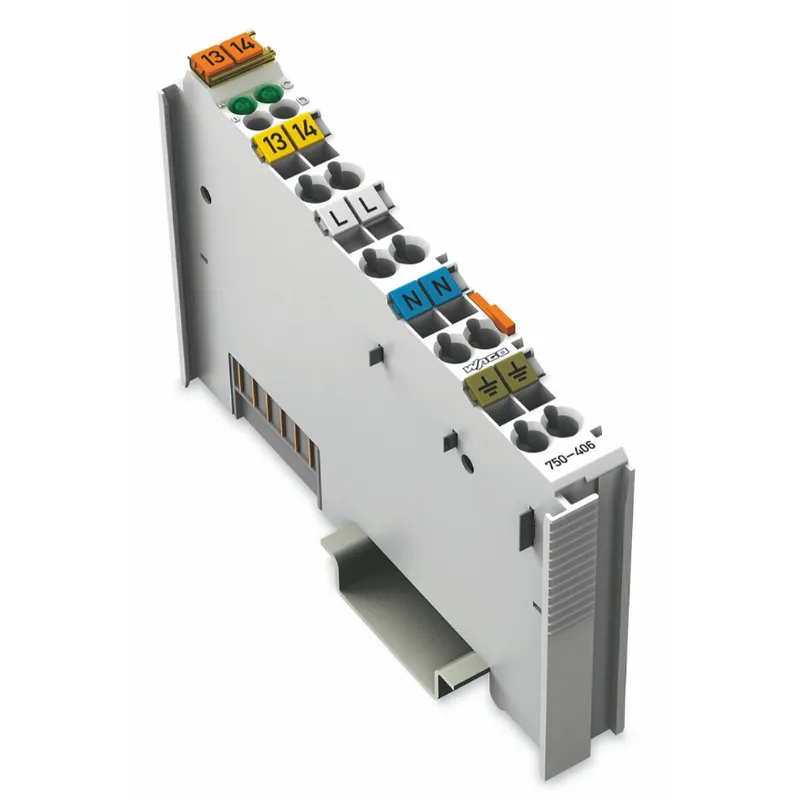 WAGO 2-Kanal-Digitaleingang AC 120 V lichtgrau 750-406
