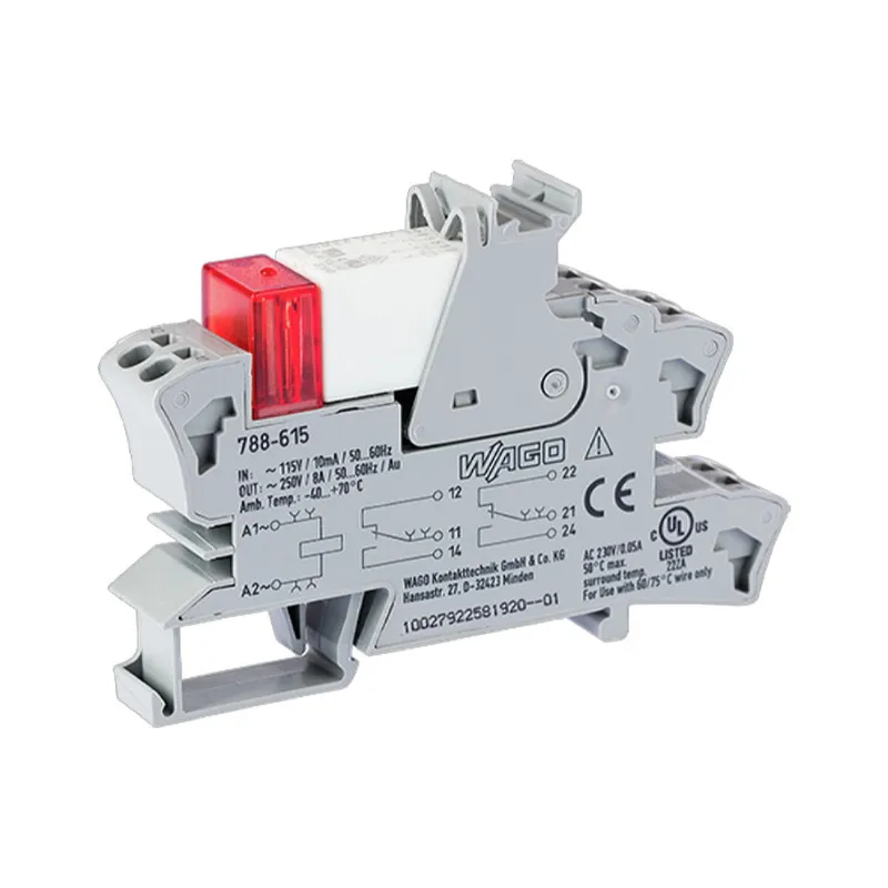 WAGO Relaismodul Eingangsnennspannung AC 115 V 2 Wechsler grau 788-615