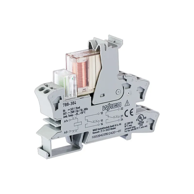 WAGO Relaismodul mit zwangsgeführten Kontakten Eingangsnennspannung DC 24 V 2 Wechsler grau 788-384