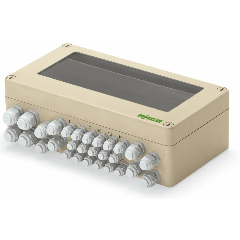 WAGO IP65-Systemgehäuse Polyester (RAL 7032) BxHxT (324x100x164 mm) 850-836