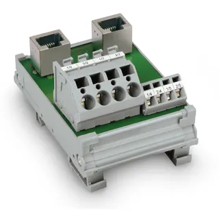 WAGO Übergabemodul 2xRJ-45 Leiterplattenklemmen, 2-reihig 289-965