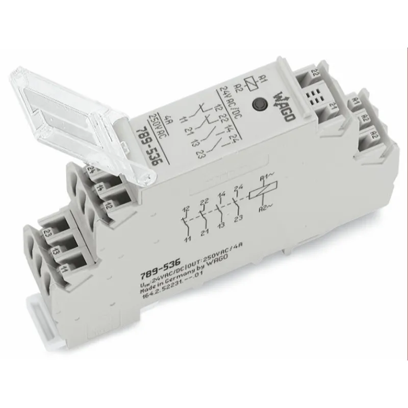 WAGO Relaismodul Eingangsnennspannung AC/DC 24 V 2 Schließer und 2 Öffner grau 789-536