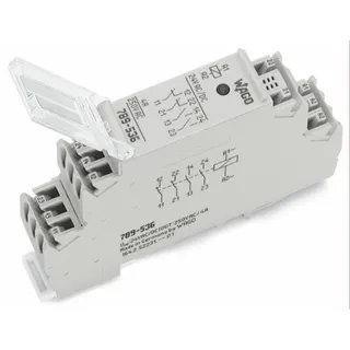 WAGO Relaismodul Eingangsnennspannung AC/DC 24 V 2 Schließer und 2 Öffner grau 789-536
