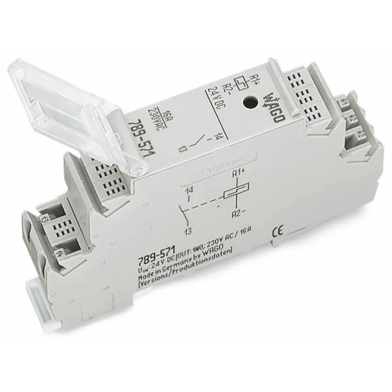 WAGO Stromstoßschaltermodul Eingangsnennspannung AC 230 V 1 Schließer grau 789-570