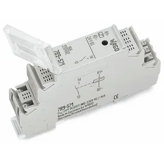 WAGO Stromstoßschaltermodul Eingangsnennspannung AC 230 V 1 Schließer grau 789-570