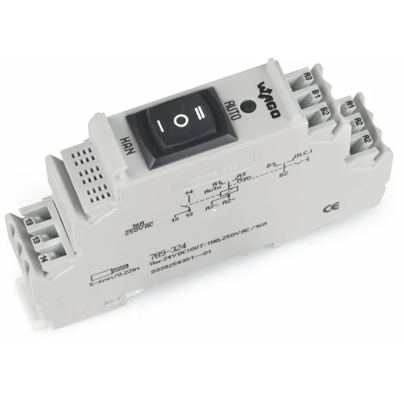 WAGO Relaismodul Eingangsnennspannung DC 24 V 1 Schließer grau 789-324