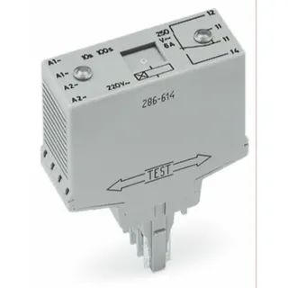 WAGO Zeitrelaismodul Eingangsnennspannung DC 24 V Grenzdauerstrom 6 A grau 286-604/004-000