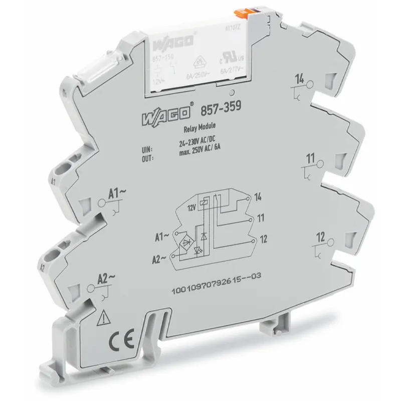 WAGO Relaismodul Eingangsnennspannung AC/DC 24 V ? 230 V 1 Wechsler 857-359