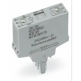 WAGO Relaismodul Eingangsnennspannung AC 115 V 1 Wechsler grau 286-507