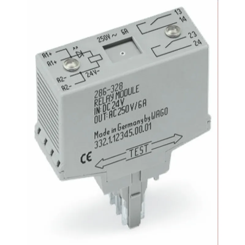 WAGO Relaismodul Eingangsnennspannung DC 24 V 2 Schließer grau 286-328