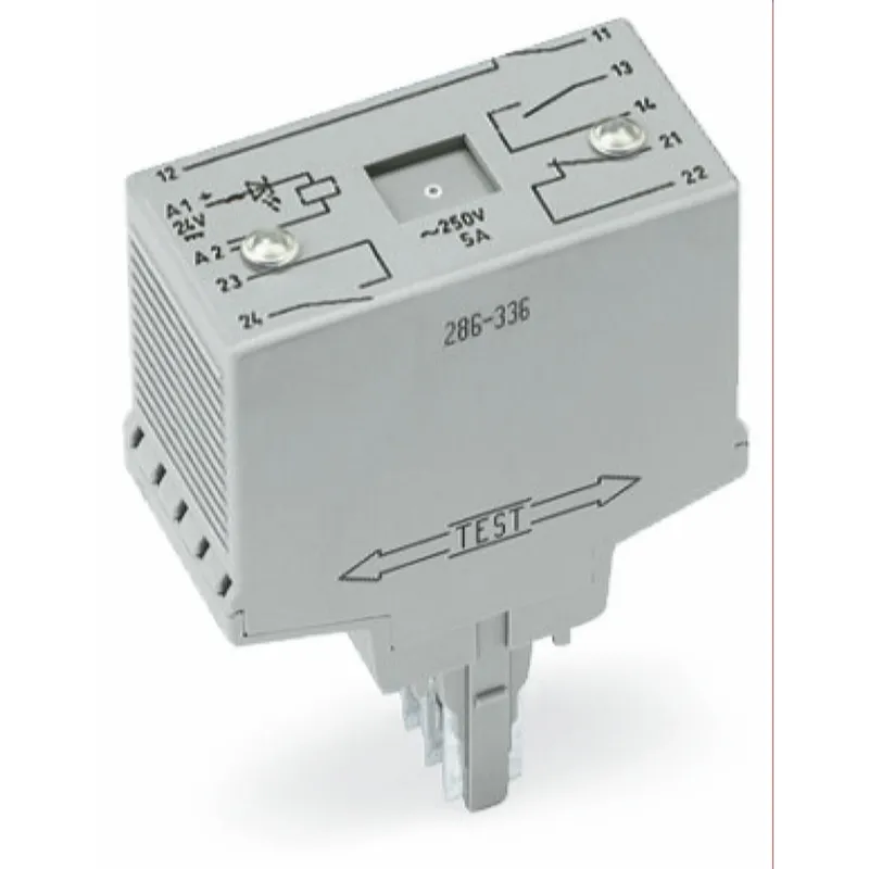 WAGO Relaismodul Eingangsnennspannung DC 24 V 2 Schließer und 2 Öffner grau 286-336/001-000