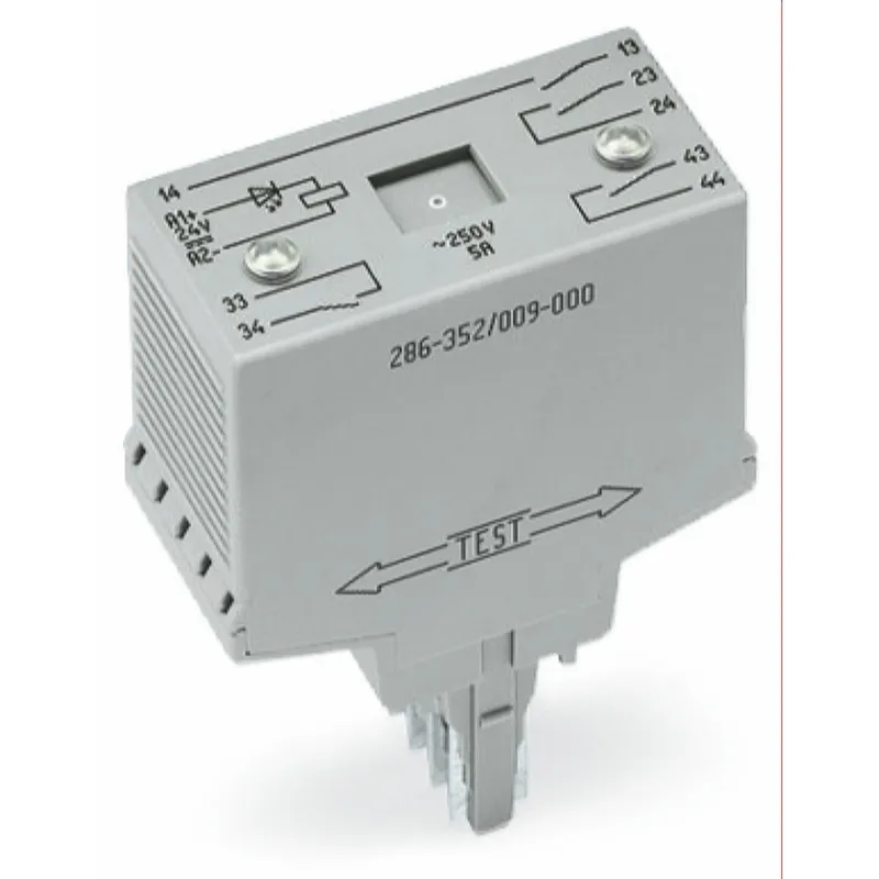 WAGO Relaismodul Eingangsnennspannung DC 24 V 4 Schließer grau 286-352/004-000